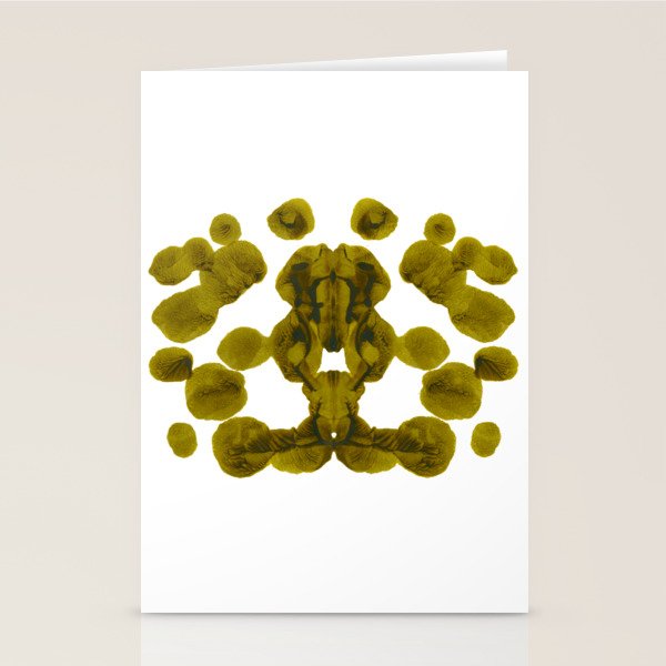 Olive Green Rorschach Test Stationery Card Gallery Image 1
