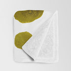 Olive Green Rorschach Test Throw Blanket Gallery Image 3
