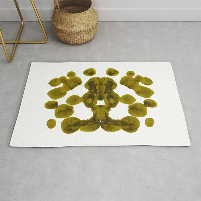 Olive Green Rorschach Test Rug Gallery Image 1