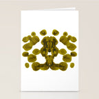 Olive Green Rorschach Test Stationery Card Gallery Image 2