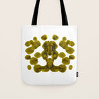 Olive Green Rorschach Test Tote Bag Gallery Image 1