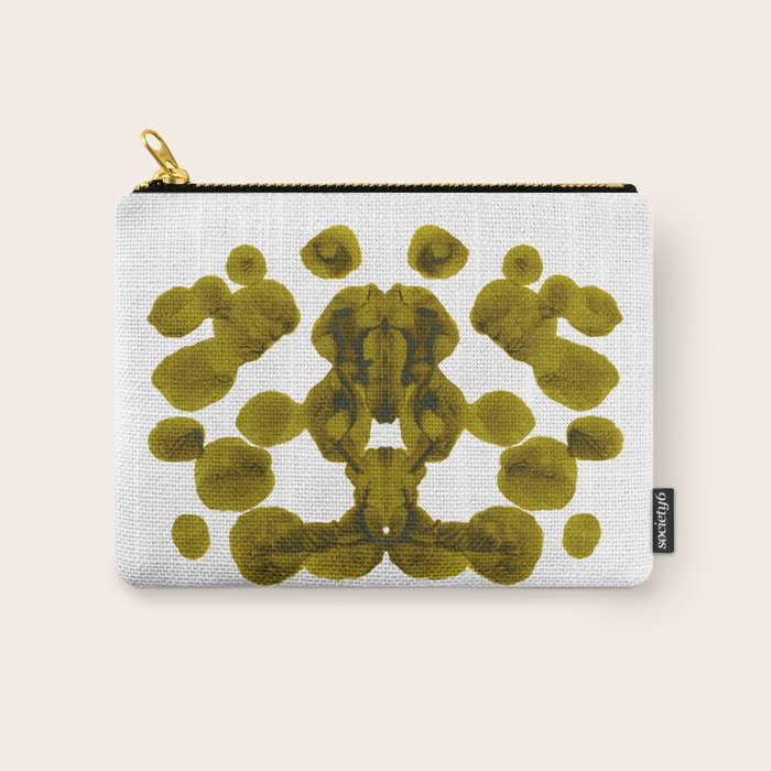 Olive Green Rorschach Test Carry All Pouch Gallery Image 1