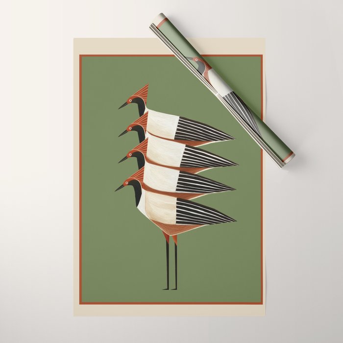 Four Birds I Wrapping Paper Gallery Image 1