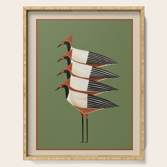 Four Birds I Serving Tray Gallery Image 1