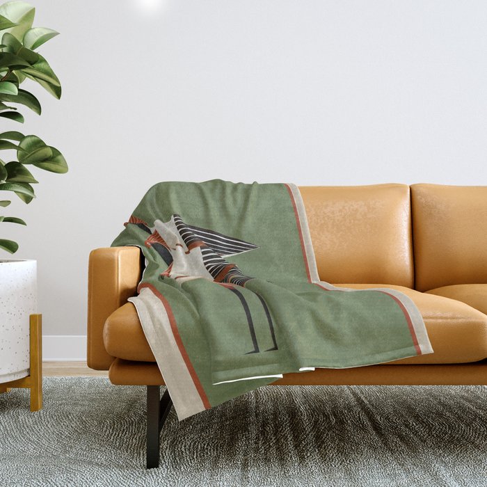 Four Birds I Throw Blanket Gallery Image 1