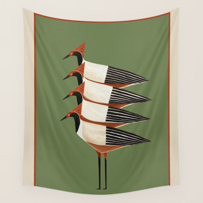 Four Birds I Wall Tapestry Gallery Image 1