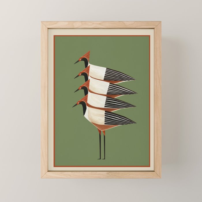 Four Birds I Mini Art Print Gallery Image 1