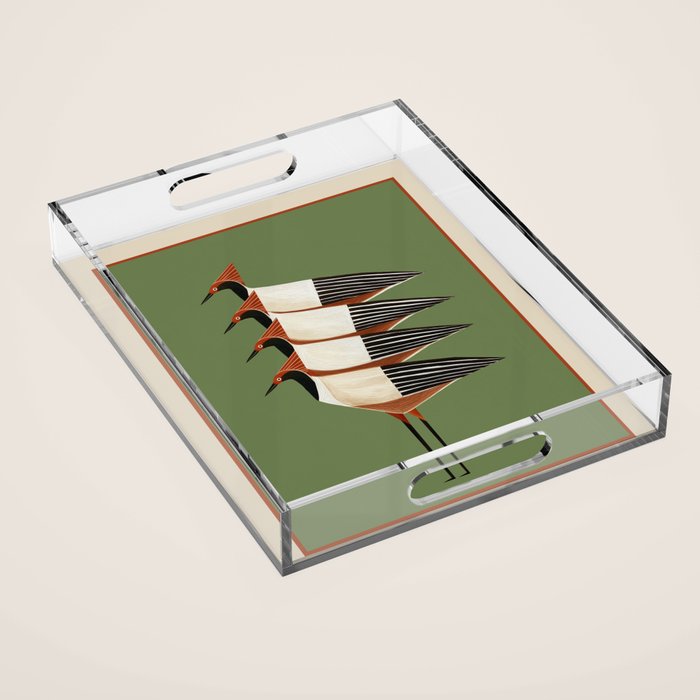Four Birds I Acrylic Tray Gallery Image 1