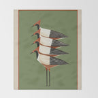 Four Birds I Throw Blanket Gallery Image 2