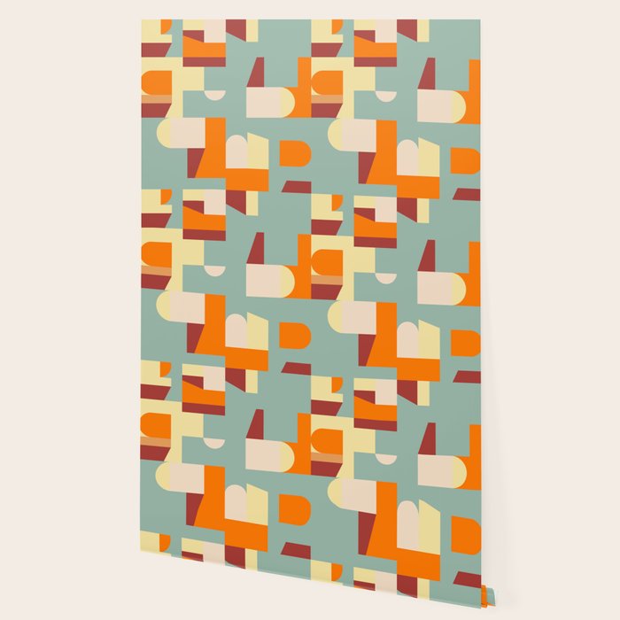 Crisp Air and Warmth - Abstract Geometric Art Wallpaper Gallery Image 2
