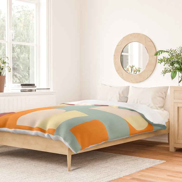 Crisp Air and Warmth - Abstract Geometric Art Duvet Cover Gallery Image 2