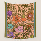 North Dakota Wildflowers Wall Tapestry Gallery Image 4
