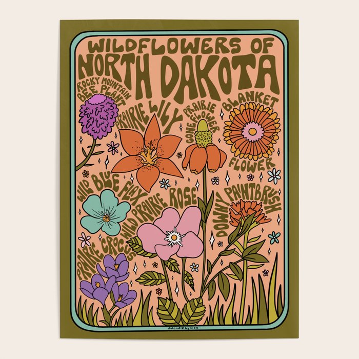 North Dakota Wildflowers Poster Gallery Image 1