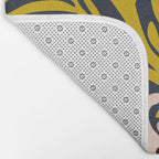 Backyard flower - modern floral illustration Bath Mat Gallery Image 2