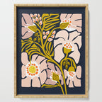 Backyard flower - modern floral illustration Serving Tray Gallery Image 1