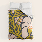 Backyard flower - modern floral illustration Comforter Gallery Image 6