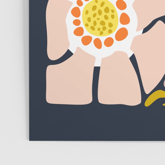 Backyard flower - modern floral illustration Poster Gallery Image 3