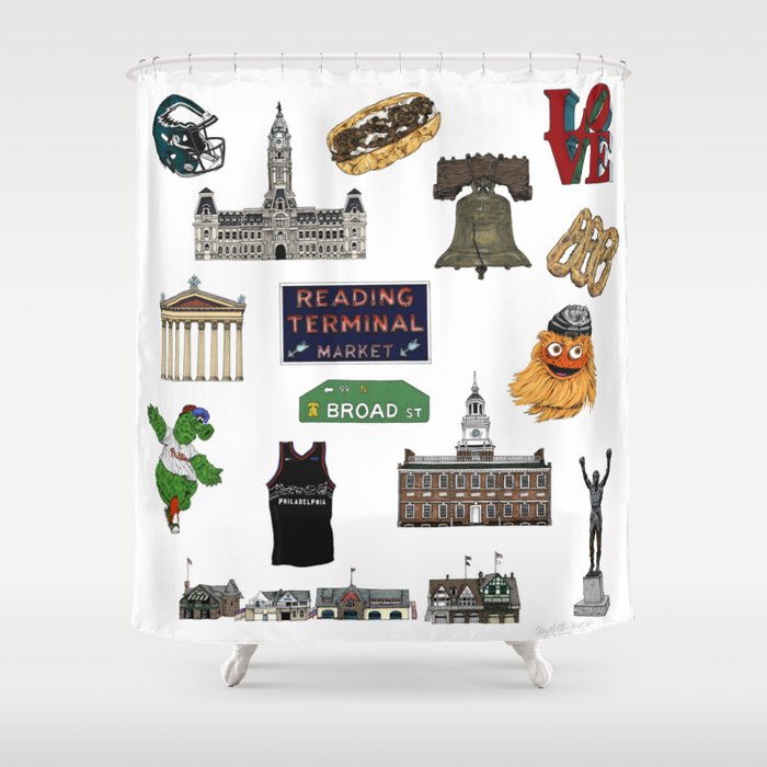 Philly Flash Sheet Shower Curtain Gallery Image 1