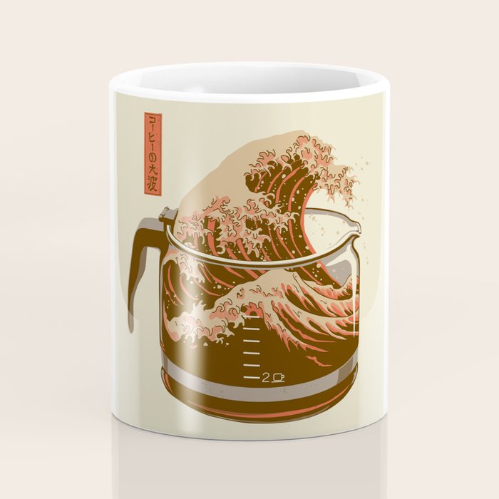 The Great Wave of Coffee light blend Coffee Mug Gallery Image 4