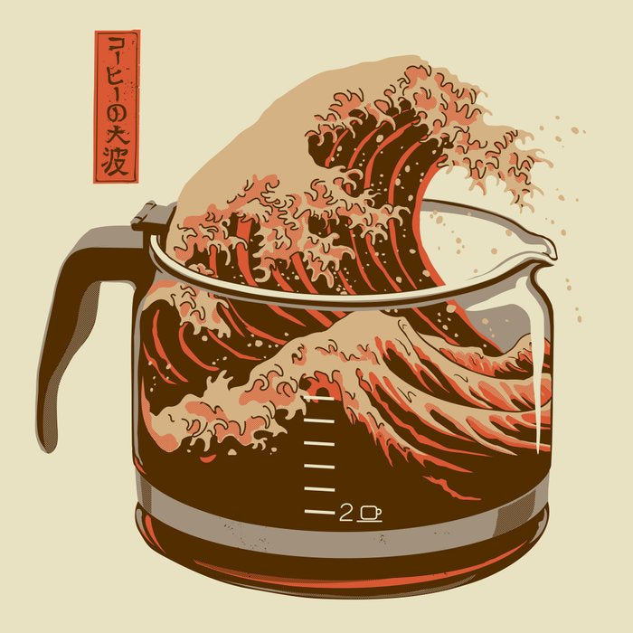 The Great Wave of Coffee light blend Coffee Mug Gallery Image 2