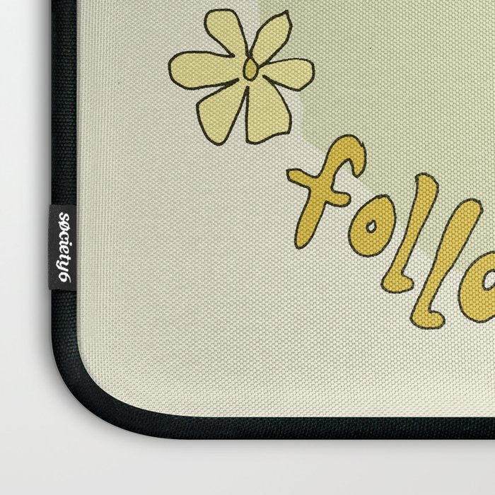 follow the sun lady slide // retro surf art by surfy birdy Laptop Sleeve Gallery Image 3