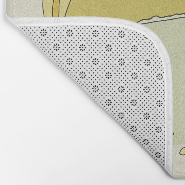follow the sun lady slide // retro surf art by surfy birdy Bath Mat Gallery Image 2