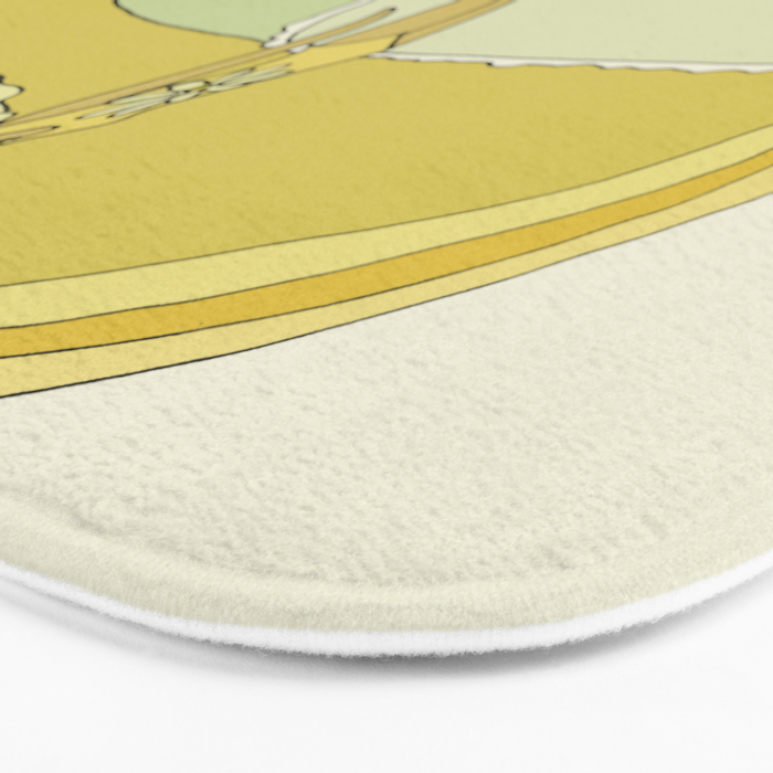 follow the sun lady slide // retro surf art by surfy birdy Bath Mat Gallery Image 3