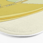 follow the sun lady slide // retro surf art by surfy birdy Bath Mat Gallery Image 3