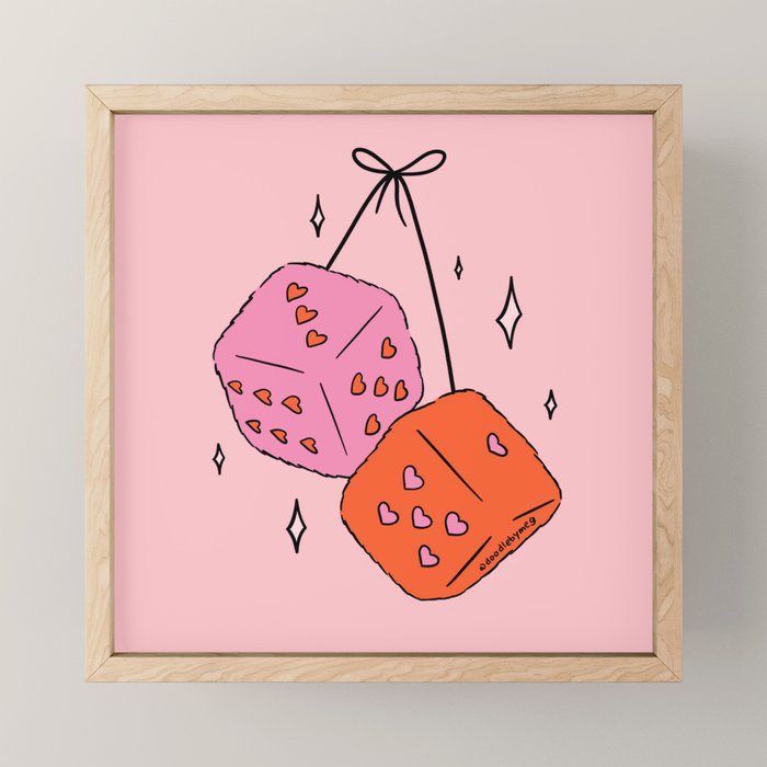 Heart Dice Mini Art Print Gallery Image 1