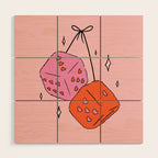 Heart Dice Wood Wall Art Gallery Image 1