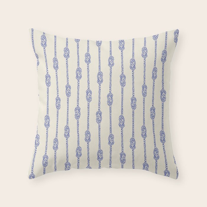 Sailor Knot Stripe Throw Pillow Gallery Image 6