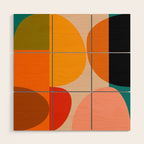 Bauhaus, geometric abstraction 4 Wood Wall Art Gallery Image 1