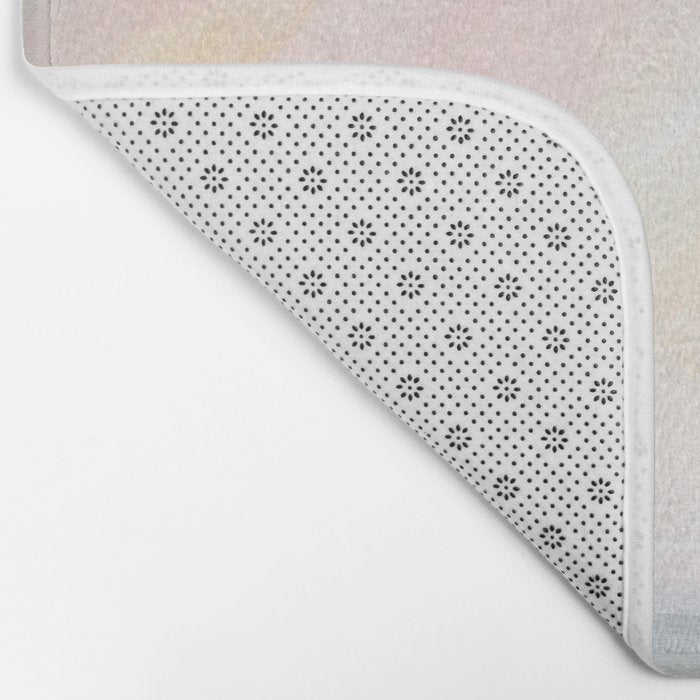 Patience - Pink and Gray Pastel Seascape Bath Mat Gallery Image 2