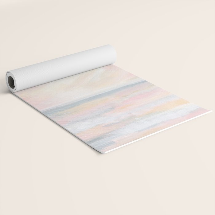 Patience - Pink and Gray Pastel Seascape Yoga Mat Gallery Image 2