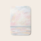 Patience - Pink and Gray Pastel Seascape Bath Mat Gallery Image 1