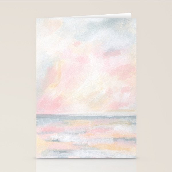 Patience - Pink and Gray Pastel Seascape Stationery Card Gallery Image 2