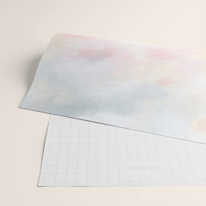 Patience - Pink and Gray Pastel Seascape Wrapping Paper Gallery Image 2