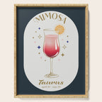 Mimosa Cocktail Zodiac Sign Serving Tray Gallery Image 1
