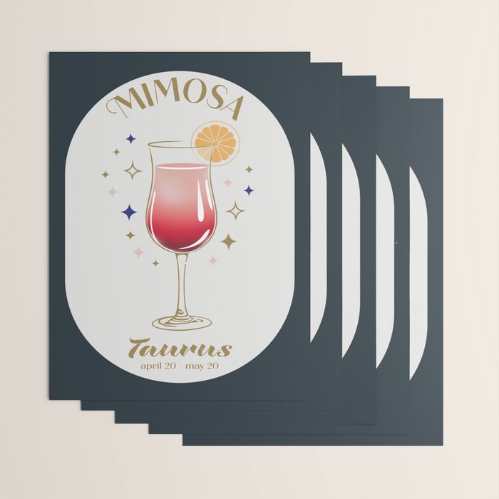 Mimosa Cocktail Zodiac Sign Wrapping Paper Gallery Image 3