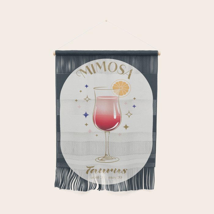 Mimosa Cocktail Zodiac Sign Wall Hanging Gallery Image 1