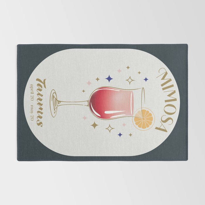Mimosa Cocktail Zodiac Sign Rug Gallery Image 2