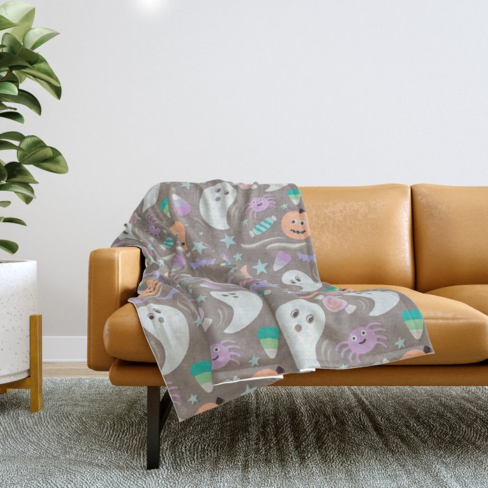 Halloween in Pastels Throw Blanket Gallery Image 1