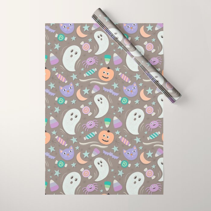 Halloween in Pastels Wrapping Paper Gallery Image 1