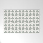 Clovers XXXIV Neutral Green Botanical Pattern Welcome Mat Gallery Image 1