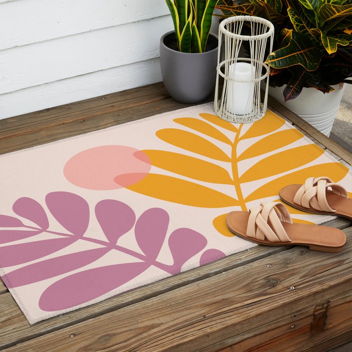 Retro Dancing Garden Outdoor Rug Gallery Image 2