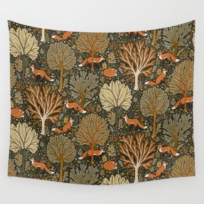 Woodland Fox Wall Tapestry Gallery Image 1