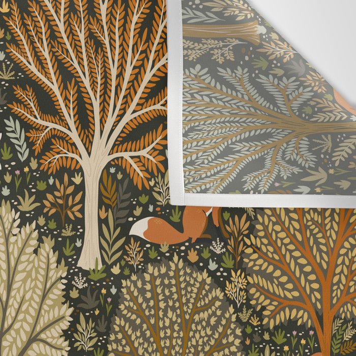 Woodland Fox Wall Tapestry Gallery Image 3