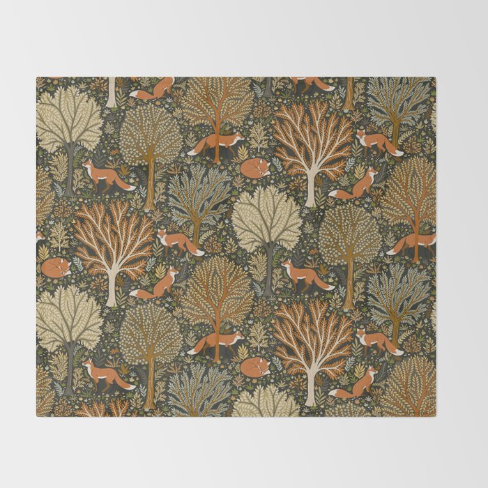 Woodland Fox Throw Blanket Gallery Image 2