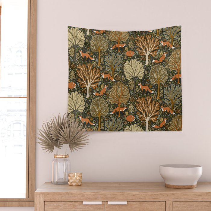Woodland Fox Wall Tapestry Gallery Image 2