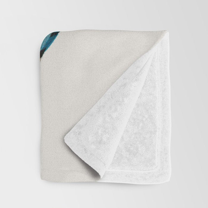 Albertus Seba Snakes Blue Snake  Throw Blanket Gallery Image 3